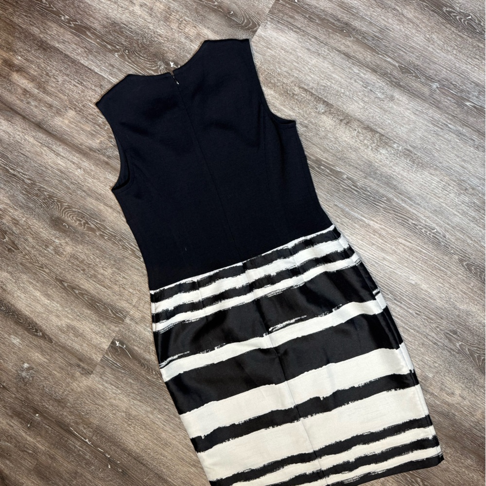 St. John Black and White Striped Dress - Picture 2 of 4